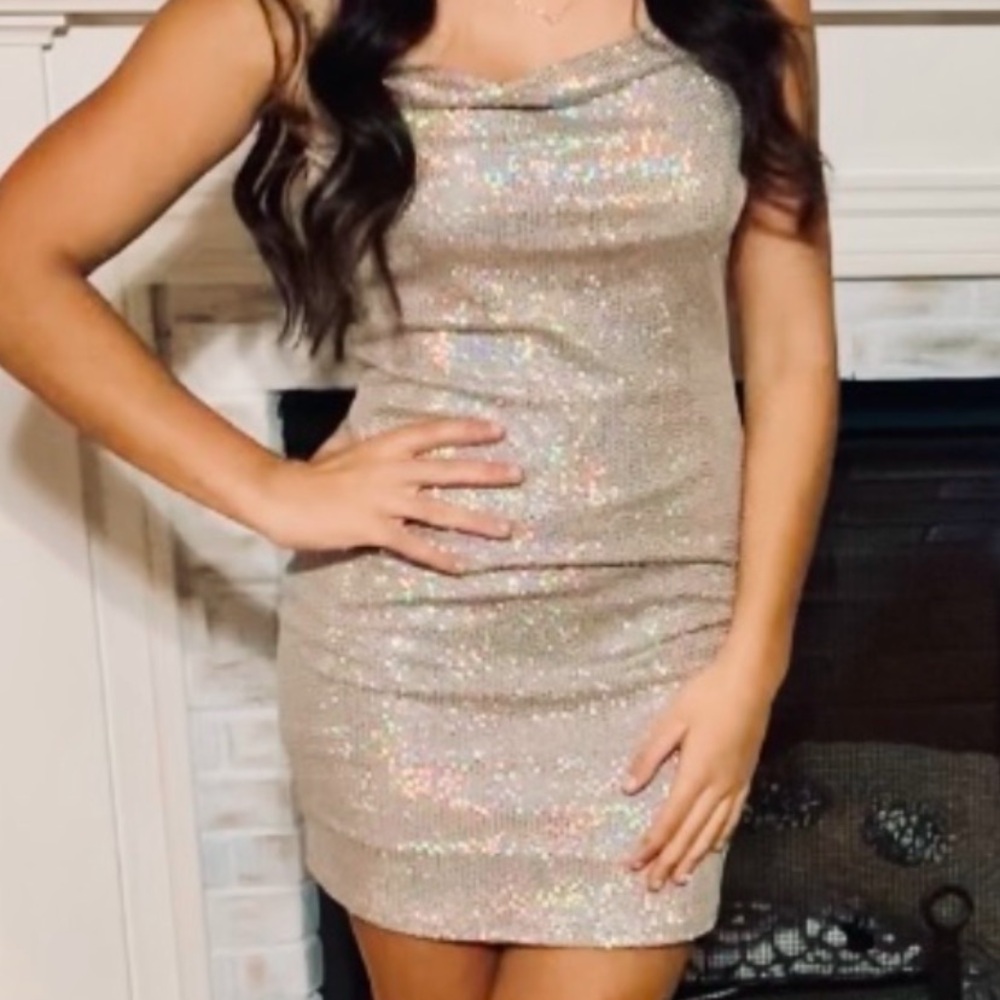 Shimmering Silver Dress